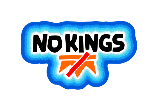 NO KINGS Vinyl Sticker BLUE