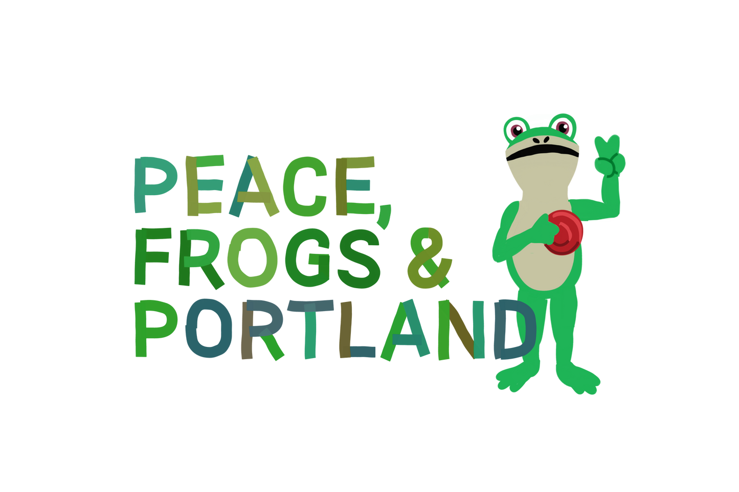 New! Peace, Frogs & Portland - Stickers of Solidarity