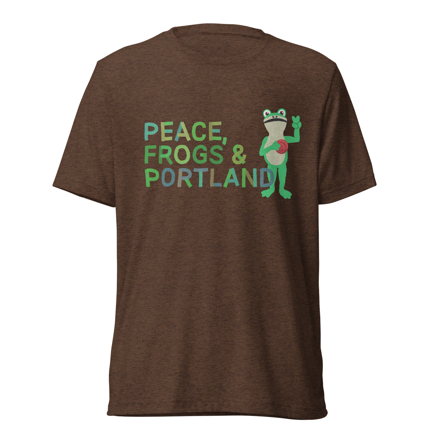 New! Peace, Frogs & Portland Super soft premium tri-blend tee